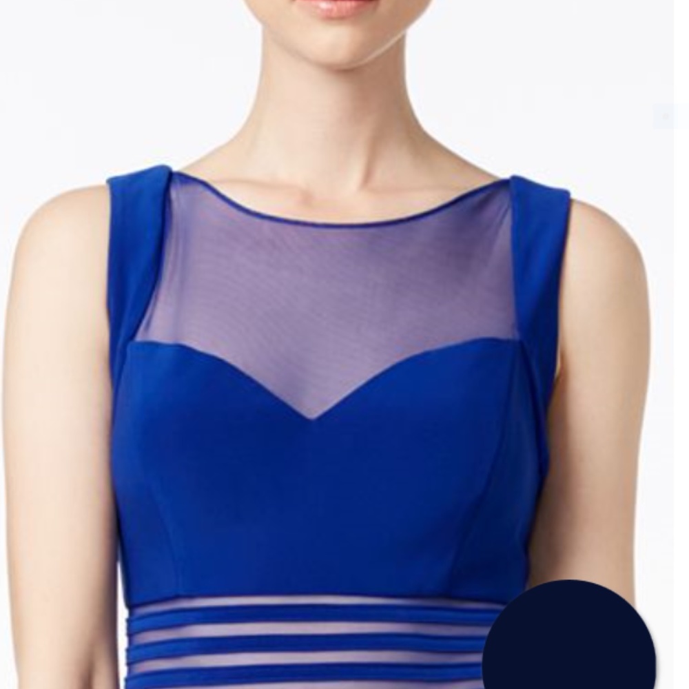 Nightway Illusion A-Line Gown